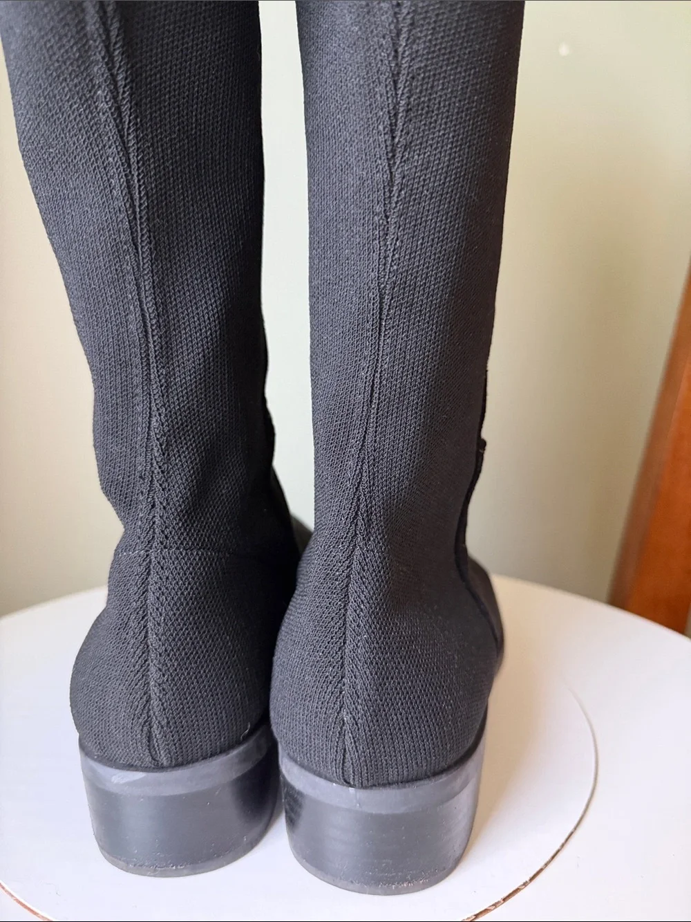 Steve Madden Jolly Over-The-Knee Boots Black Faux Suede Pointed Toe Size 8M